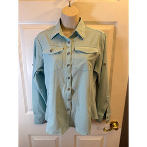 Little Donkey Andy Women's Stretch Quick Dry UPF50+ LS Shirt size S aqua